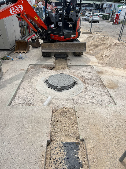 Chantier station-service