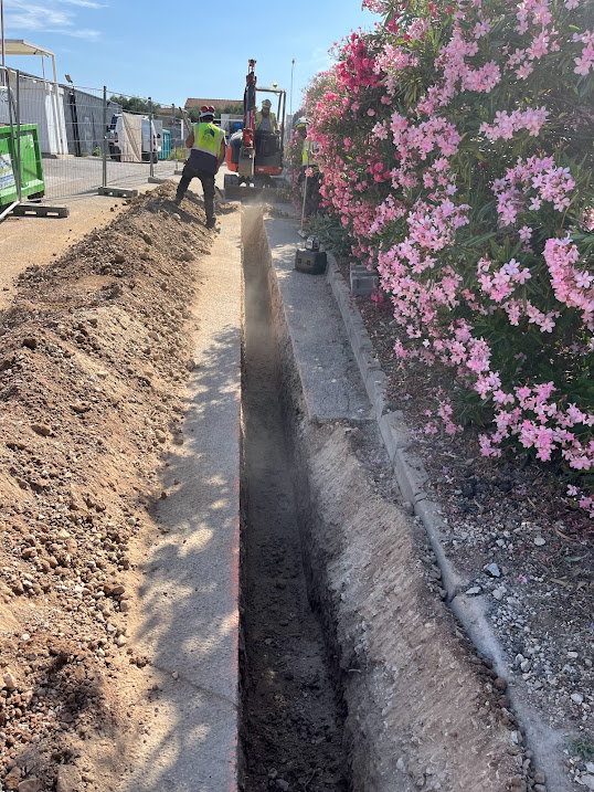 Chantier station-service